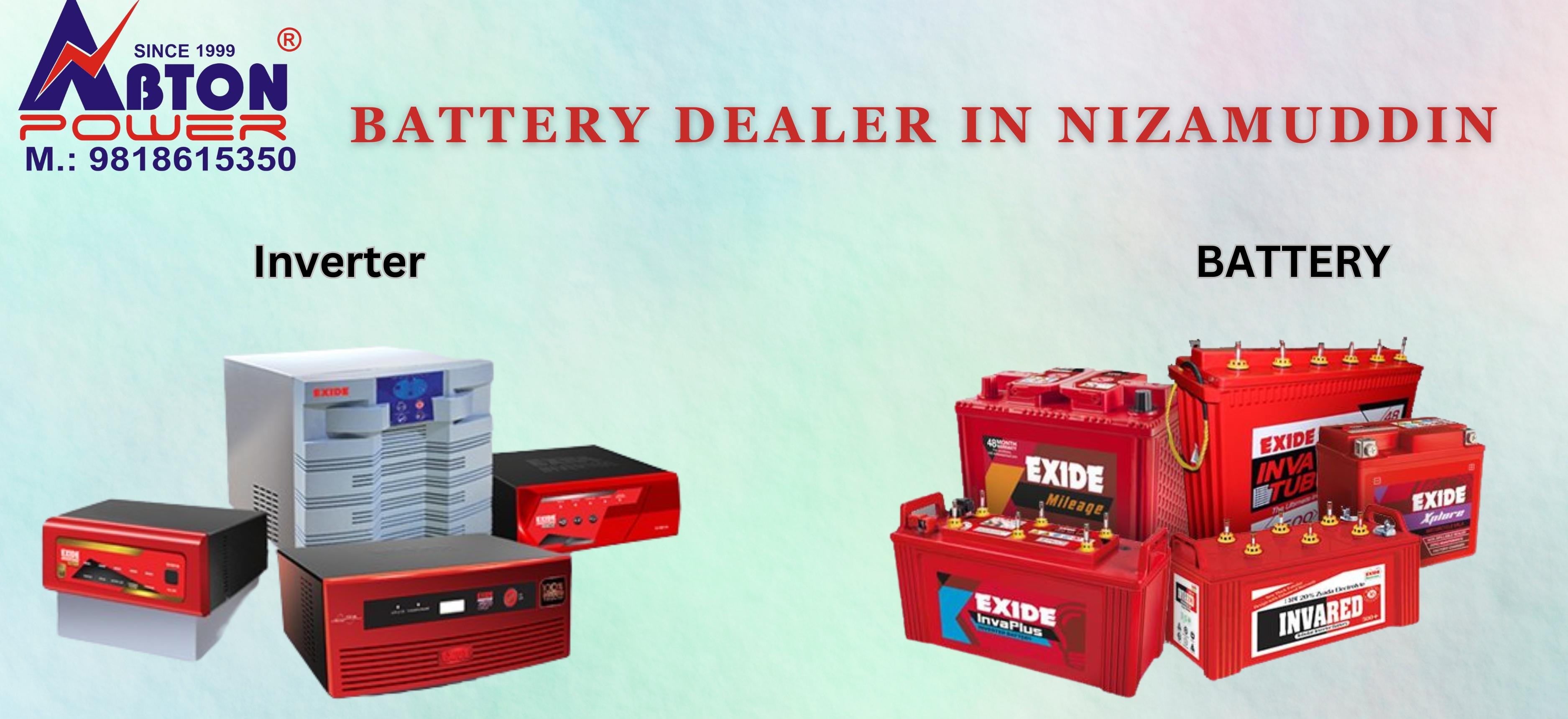 Red and Green Century Batteries Poster